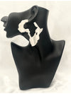 Africa-shaped earrings, silver Africa earrings, African continent jewelry, cultural pride earrings, statement silver earrings, Africa silhouette, statement silver earrings