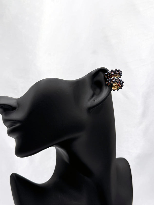 Radiant Cluster Ear CuffMulti-colored stone ear cuffBold statement ear cuffSparkling cluster ear cuffVibrant ear cuff jewelryColorful ear cuff earringsModern cuff earringsGlamorous statement ear accessory