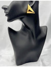 Gold statement earringsPyramid gold earringsBold geometric earringsModern gold earringsEmpowering jewelry for womenFashion earrings goldUnique gold-tone earringsStylish angular earrings
