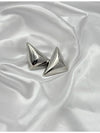 Silverstatement earringsPyramid silver earringsBold geometric earringsModern silver earringsEmpowering jewelry for womenFashion earrings silverUnique silver-tone earringsStylish angular earrings