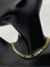 gold-tone multicolored gemstone necklacecolorful baguette-cut stone necklacevibrant gemstone statement necklaceluxury multicolored necklace for womenbold fashion necklacecolorful jewelry for special occasionswomen’s multicolor stone necklacetrendy gemstone jewelryelegant statement necklace for womenluxury gold-tone necklace with gemstones