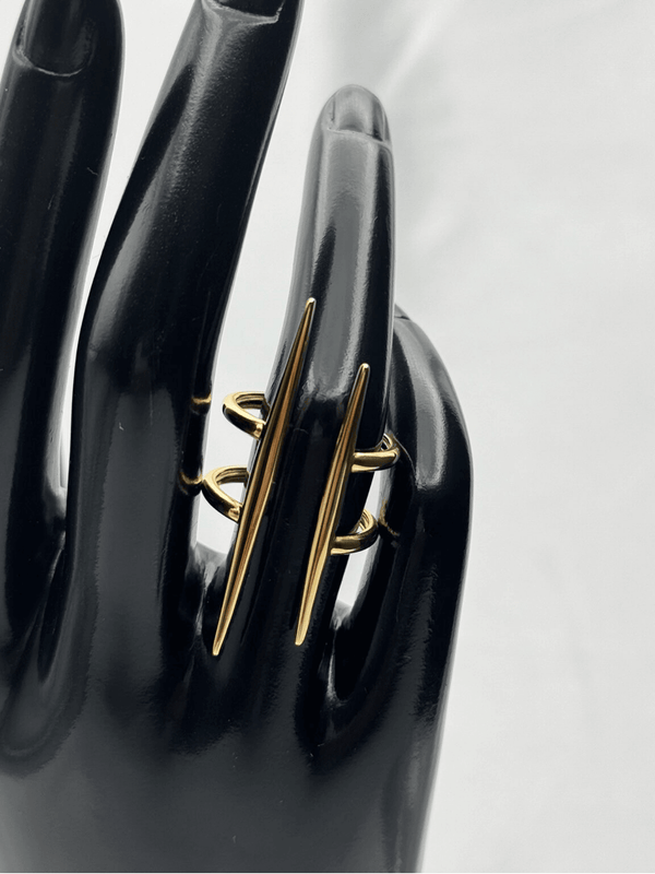 Minimalist gold ringVertical bar statement ringEdgy jewelryModern gold-plated ringGeometric gold ringContemporary stacking ringSleek vertical design jewelryBold statement ring for womenTrendy gold bar ringFashion-forward minimalist ring