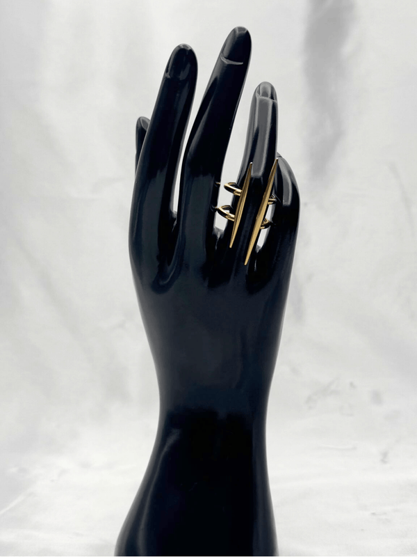 Minimalist gold ringVertical bar statement ringEdgy jewelryModern gold-plated ringGeometric gold ringContemporary stacking ringSleek vertical design jewelryBold statement ring for womenTrendy gold bar ringFashion-forward minimalist ring