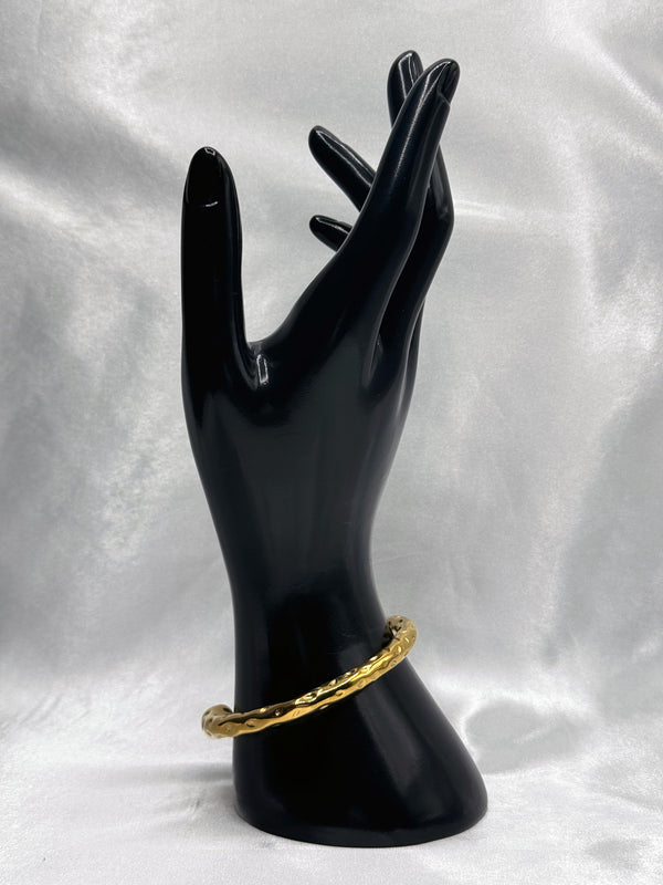 ripple bangle bracelet, silver tone wavy bracelet, minimalist ripple jewelry, unique textured bangle, modern silver bracelet, statement wrist accessory, sleek ripple design