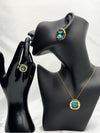 gold-tone blue gemstone jewelry setblue stone necklace earrings ring setelegant gold and blue jewelryluxury statement jewelry setmatching blue gemstone accessorieswomen’s formal jewelry setbold blue stone jewelry for womentrendy gold-tone gemstone setthree-piece jewelry set for womenvibrant blue stone necklace and earringselegant jewelry