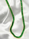 Green gemstone necklaceBaguette-cut necklaceGold-tone jewelryStatement necklaceLuxury gemstone necklaceEvening jewelryBold fashion necklaceElegant statement pieceFormal necklace for womenIvy abundance necklacesimplistic necklacestatement jewelrylayering necklace