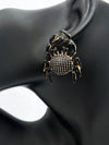Queen's Claw earringsBlack and gold crab earringsUnique crab statement earringsOcean-inspired jewelry for womenBold fashion earrings with animal designBlack and gold statement earringsIntricate crab earrings