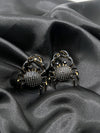 Queen's Claw earringsBlack and gold crab earringsUnique crab statement earringsOcean-inspired jewelry for womenBold fashion earrings with animal designBlack and gold statement earringsIntricate crab earrings